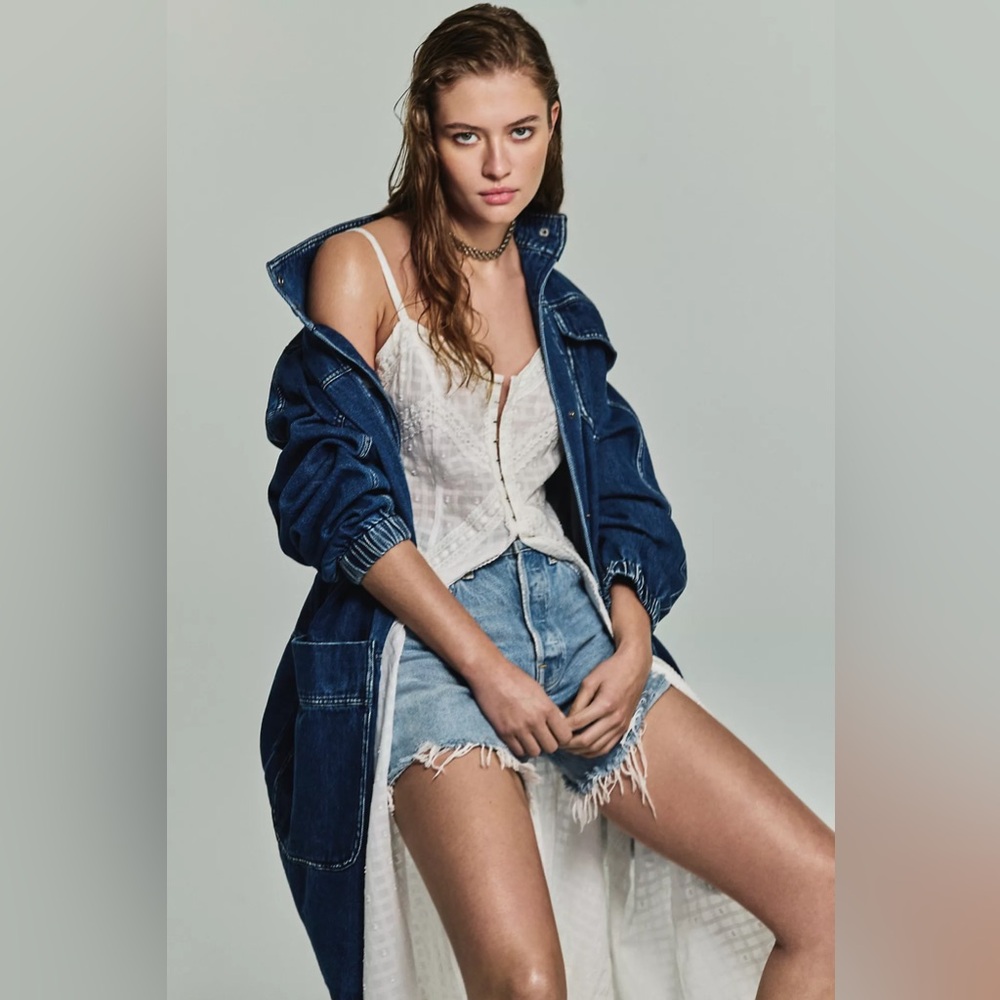 Anthropologie AGOLDE Parker Denim Long Shorts - Picture 2 of 10